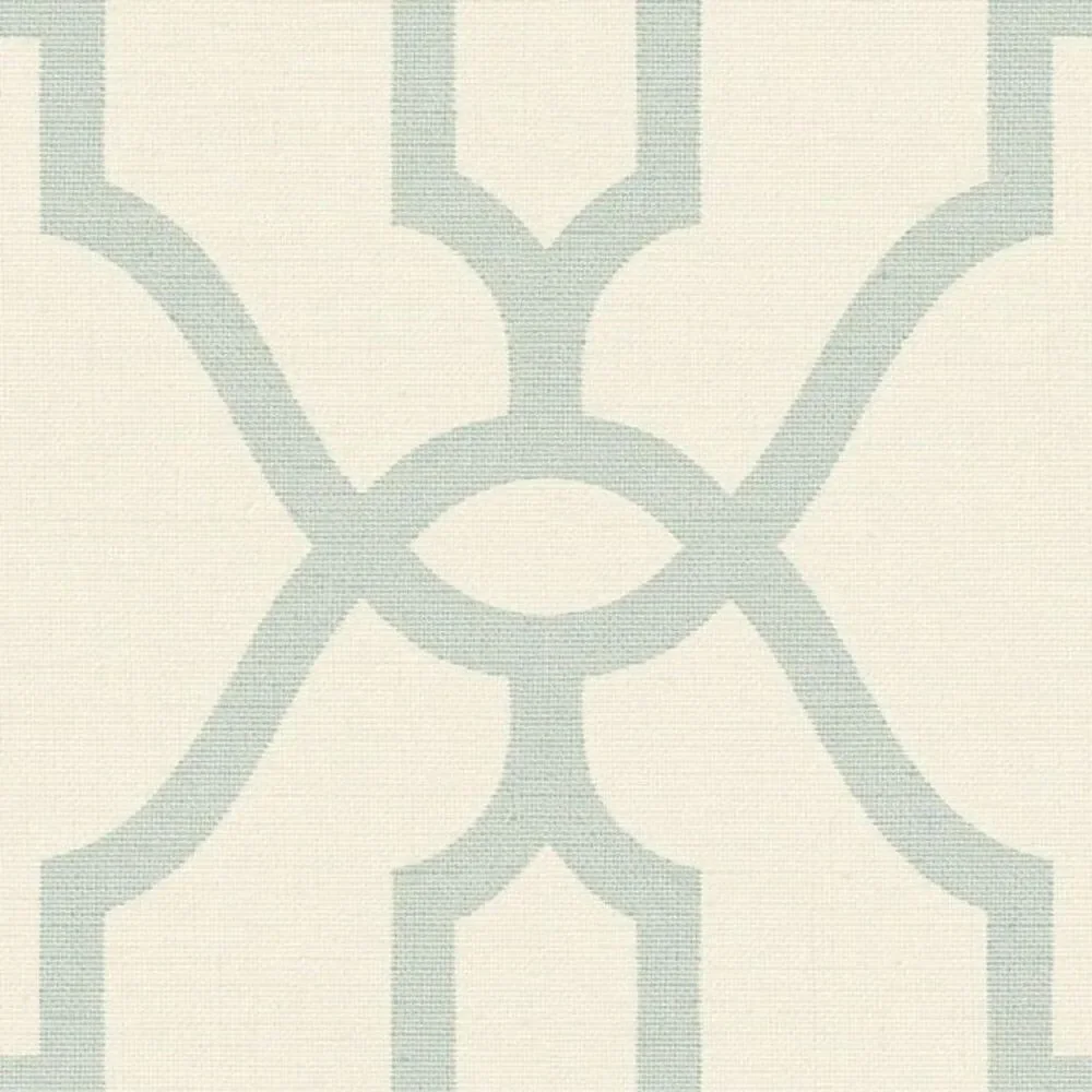 MAGNOLIA HOME Joanna Gaines Prepasted Wallpaper 56 sq ft Woven Trellis Blue Eggs